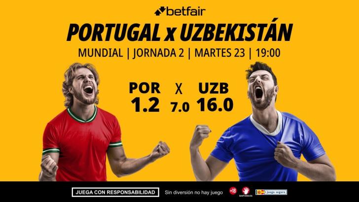 Portugal - Uzbekistán: alineaciones, horario, dónde ver, pronósticos y estadísticas